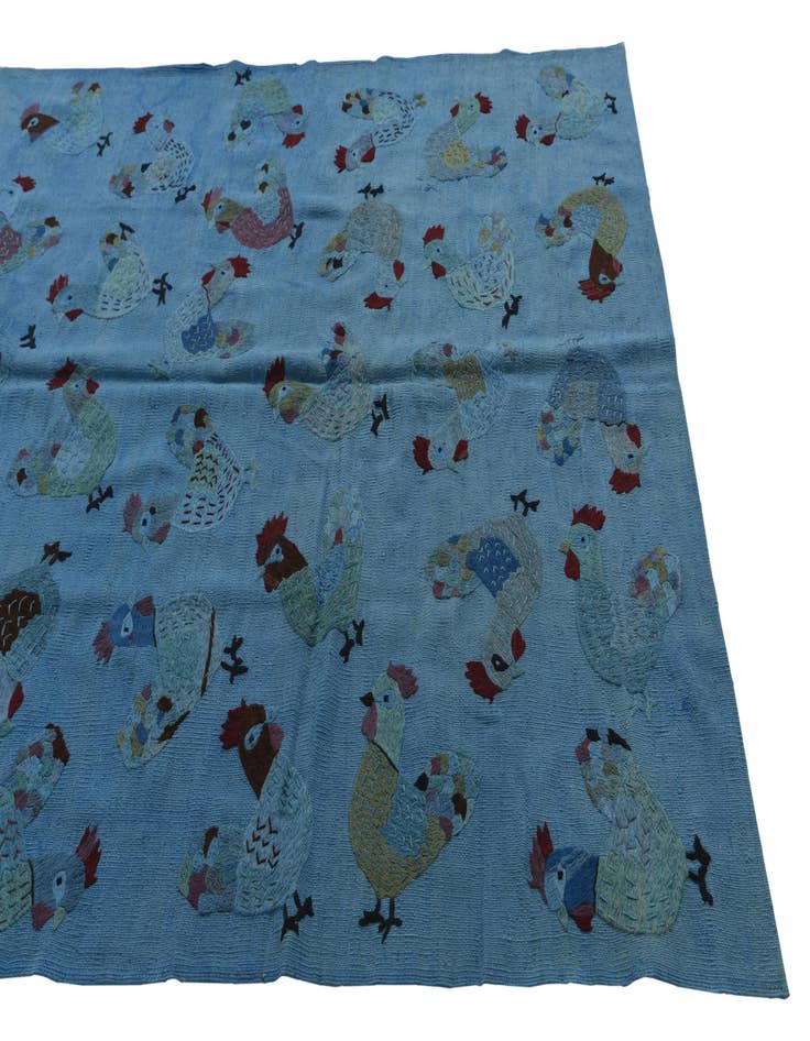 Detail image of 5' 3 x 6' 2  Hand Woven Kilim Suzani Wool Rug