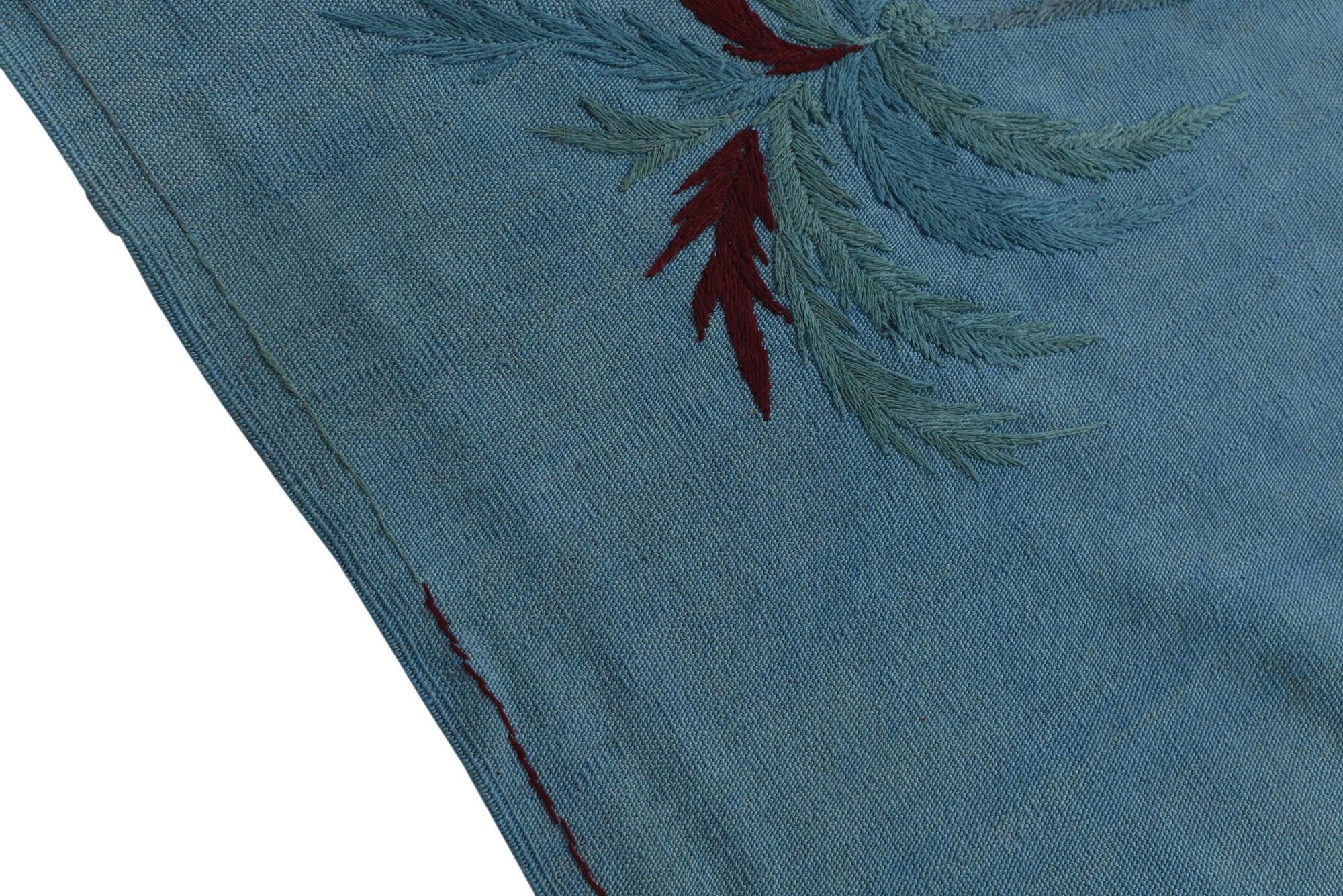 5' 9 x 7' 7 Hand Woven Kilim Suzani Wool Rug