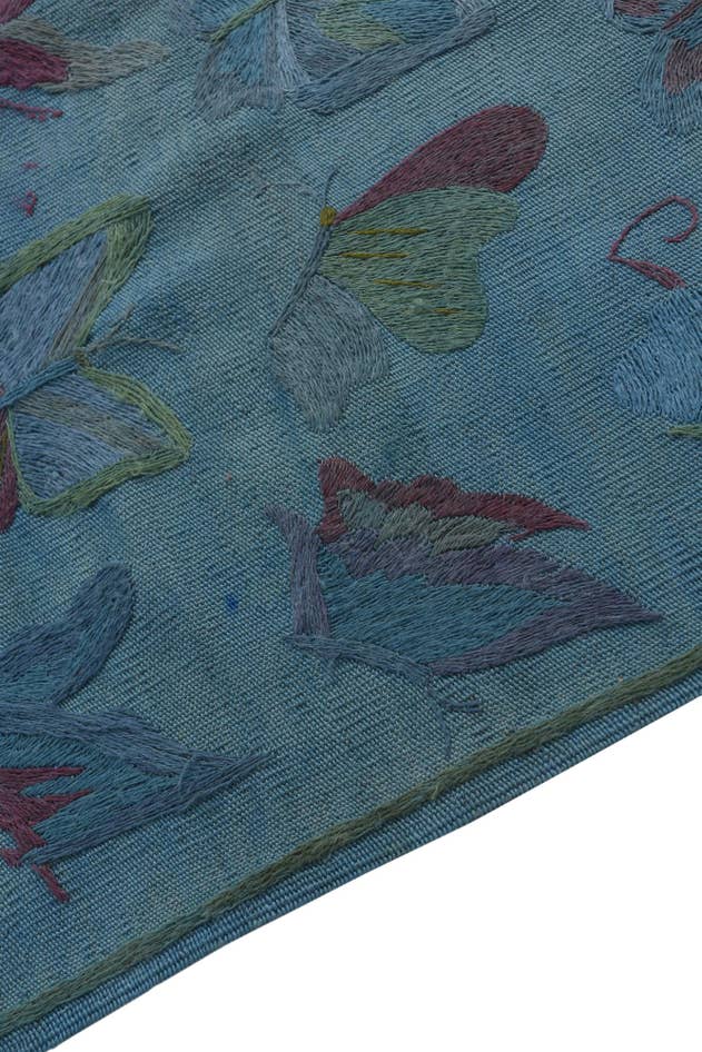 Detail image of 4' 3 x 5' 8 Hand Woven Kilim Suzani Wool Rug