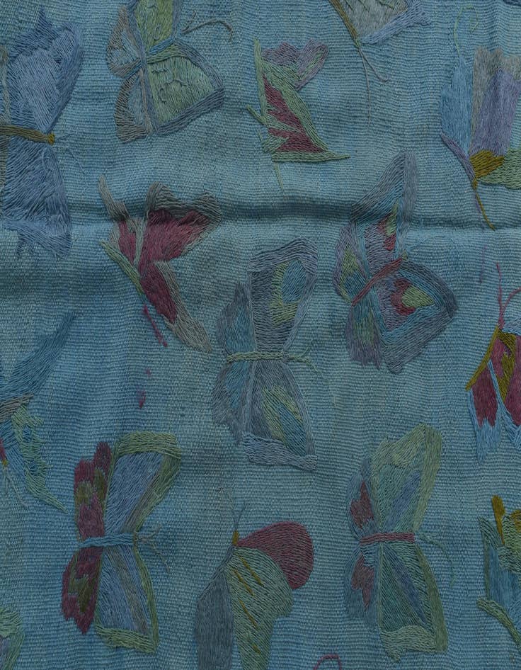 Detail image of 4' 3 x 5' 8  Hand Woven Kilim Suzani Wool Rug