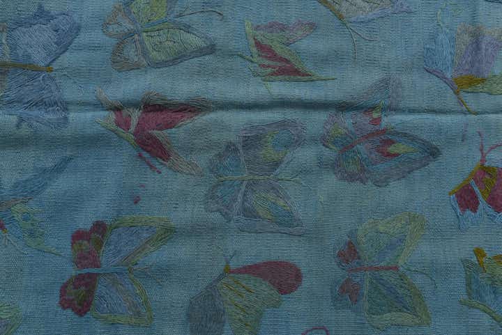 4' 3 x 5' 8 Hand Woven Kilim Suzani Wool Rug