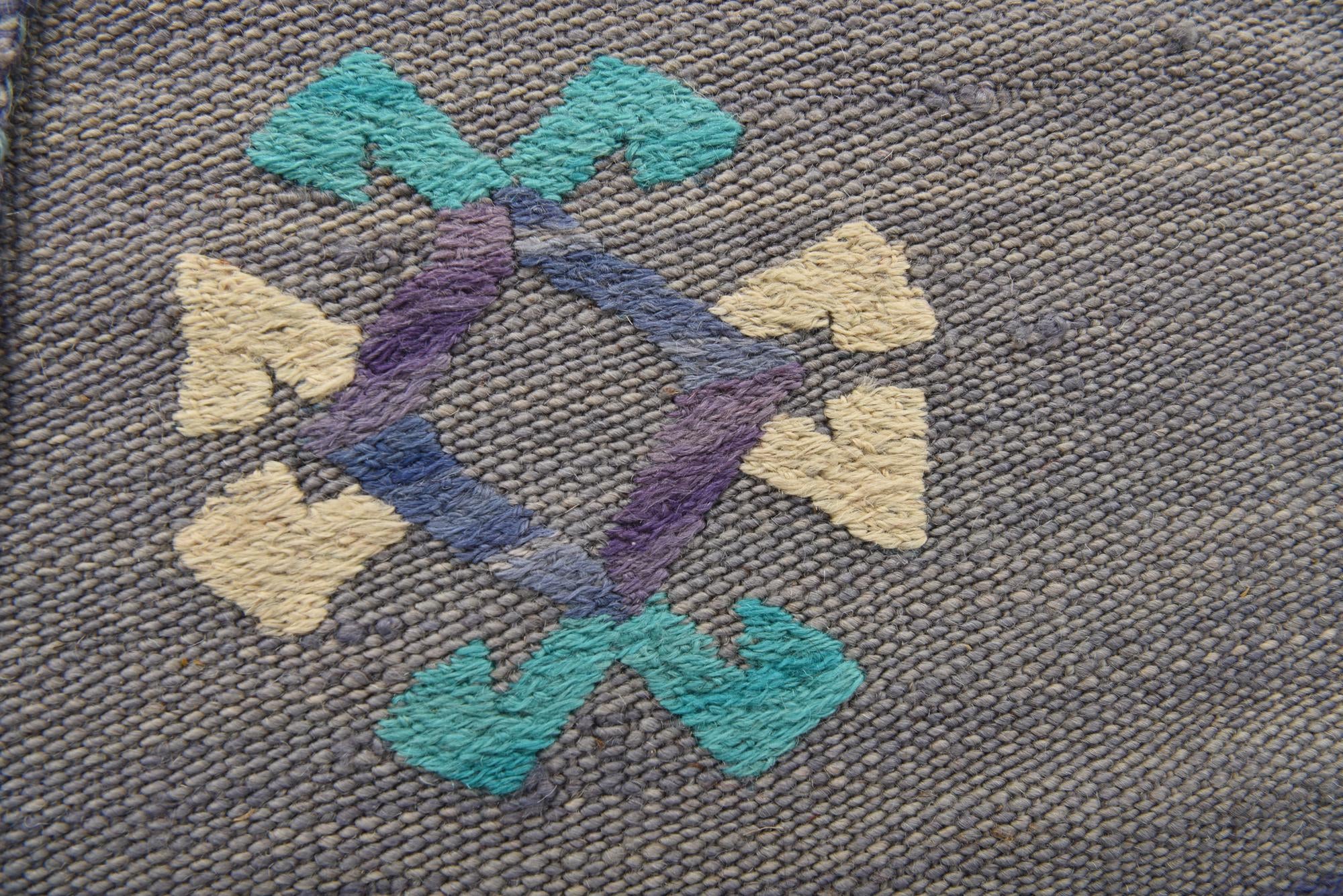 6' 5 x 8' 8 Hand Woven Kilim Suzani Wool Rug