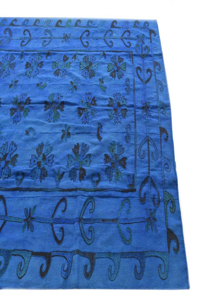 5' 8 x 7' 5 Hand Woven Kilim Suzani Wool Rug