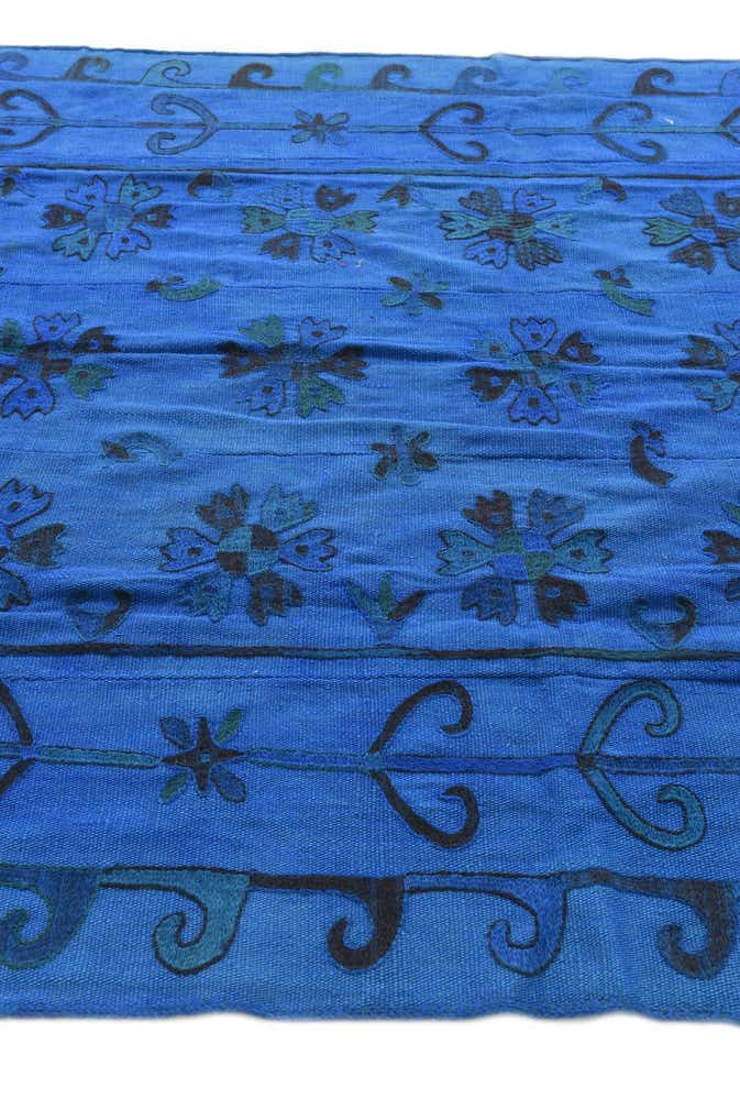 5' 8 x 7' 5 Hand Woven Kilim Suzani Wool Rug
