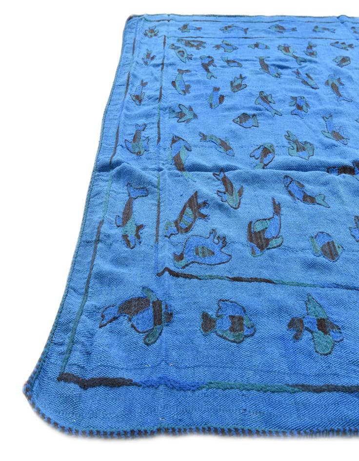 Detail image of 5' 9 x 7' 8 Hand Woven Kilim Suzani Wool Rug