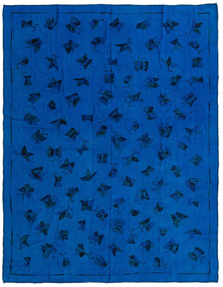 Detail image of 6' x 7' 6 Hand Woven Kilim Suzani Wool Rug