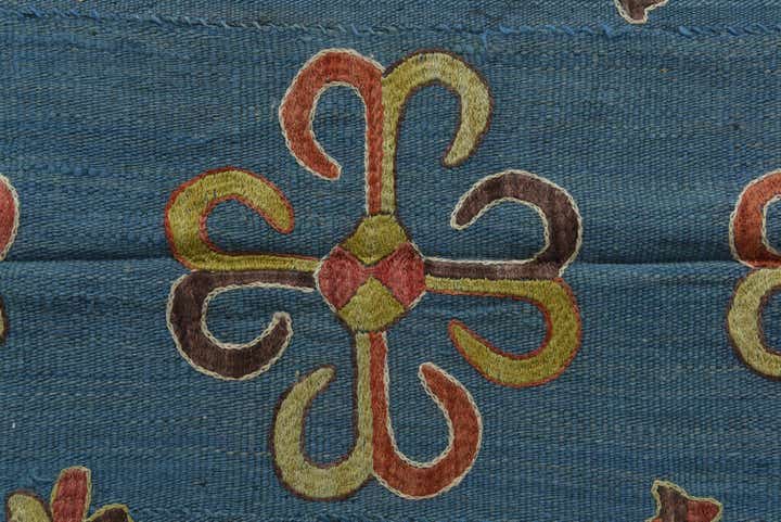 5' 6 x 7' 8 Hand Woven Kilim Suzani Wool Rug