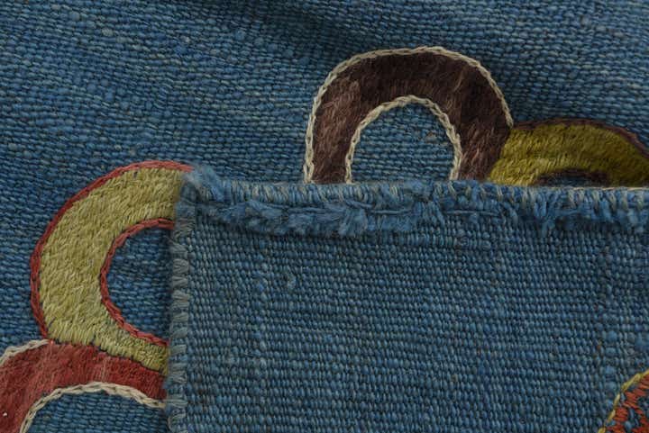 5' 6 x 7' 8 Hand Woven Kilim Suzani Wool Rug