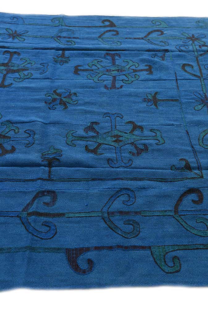 5' 6 x 7' 7 Hand Woven Kilim Suzani Wool Rug
