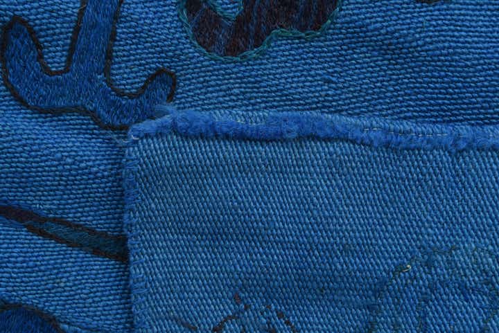 5' 6 x 7' 7 Hand Woven Kilim Suzani Wool Rug