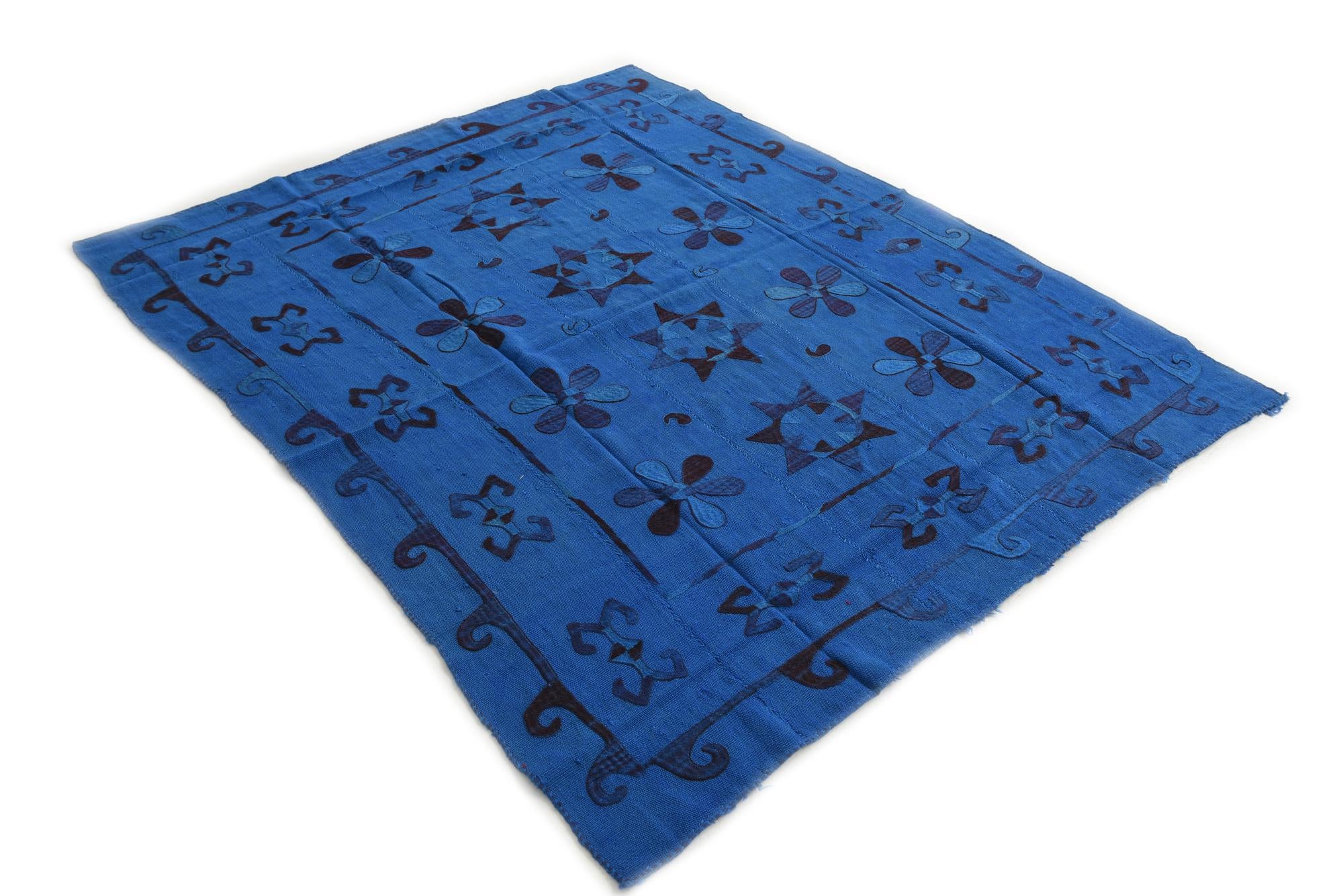 5' 10 x 7' 2 Hand Woven Kilim Suzani Wool Rug
