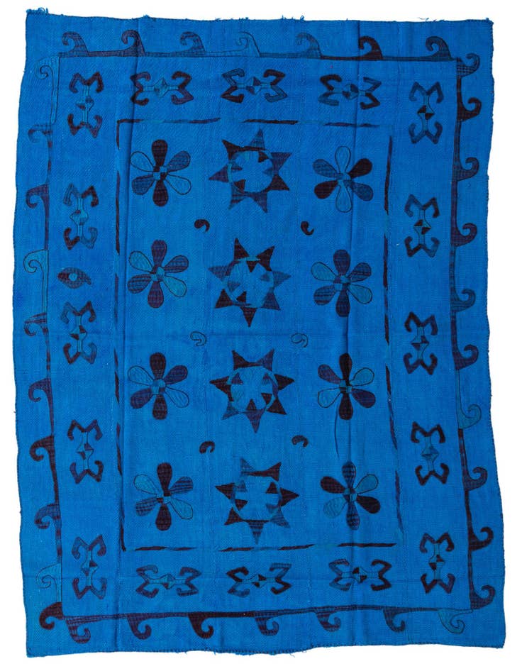 Detail image of 5' 10 x 7' 2 Hand Woven Kilim Suzani Wool Rug
