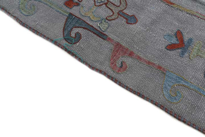 5' 10 x 7' 2 Hand Woven Kilim Suzani Wool Rug