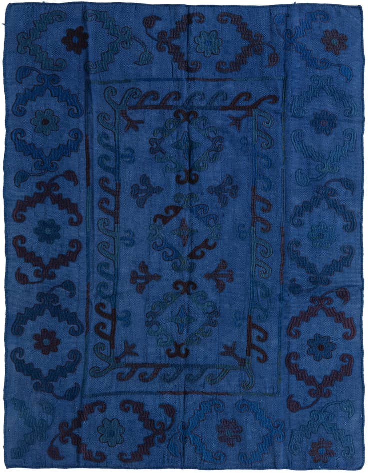 Detail image of 5' 7 x 7' 6 Hand Woven Kilim Suzani Wool Rug