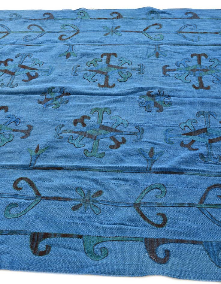 Detail image of 6' x 7' 3  Hand Woven Kilim Suzani Wool Rug