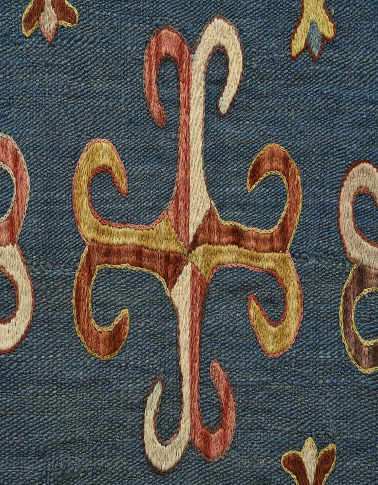 Detail image of 4' 9 x 6' 6  Hand Woven Kilim Suzani Wool Rug