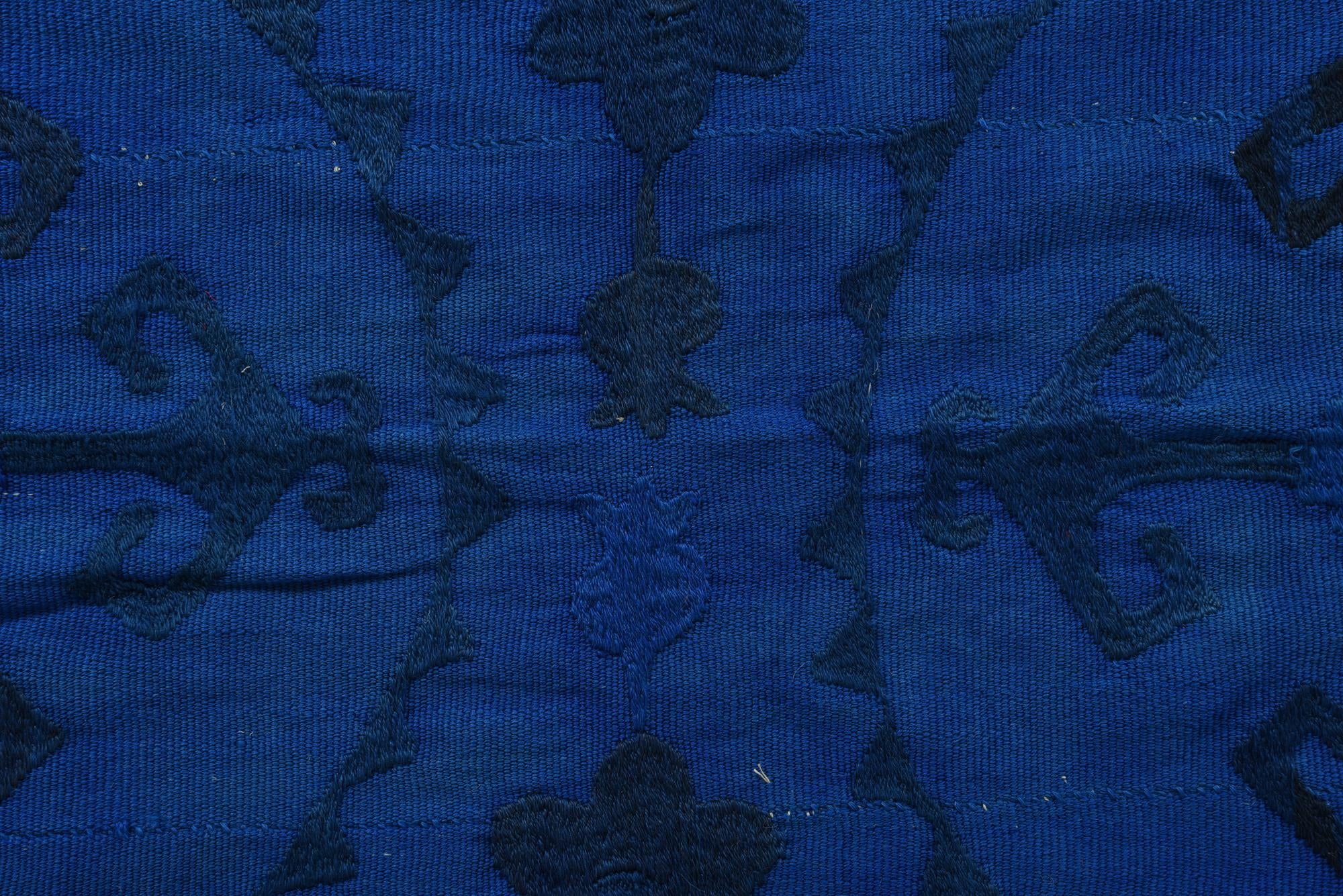 4' 9 x 5' 6 Hand Woven Kilim Suzani Wool Rug