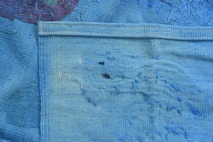 Detail image of 4' 10 x 5' 10 Hand Woven Kilim Suzani Wool Rug