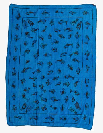 5' 9 x 7' 8 Hand Woven Kilim Suzani Wool Rug