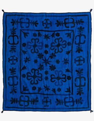 5' 7 x 6' 5 Hand Woven Kilim Suzani Wool Rug