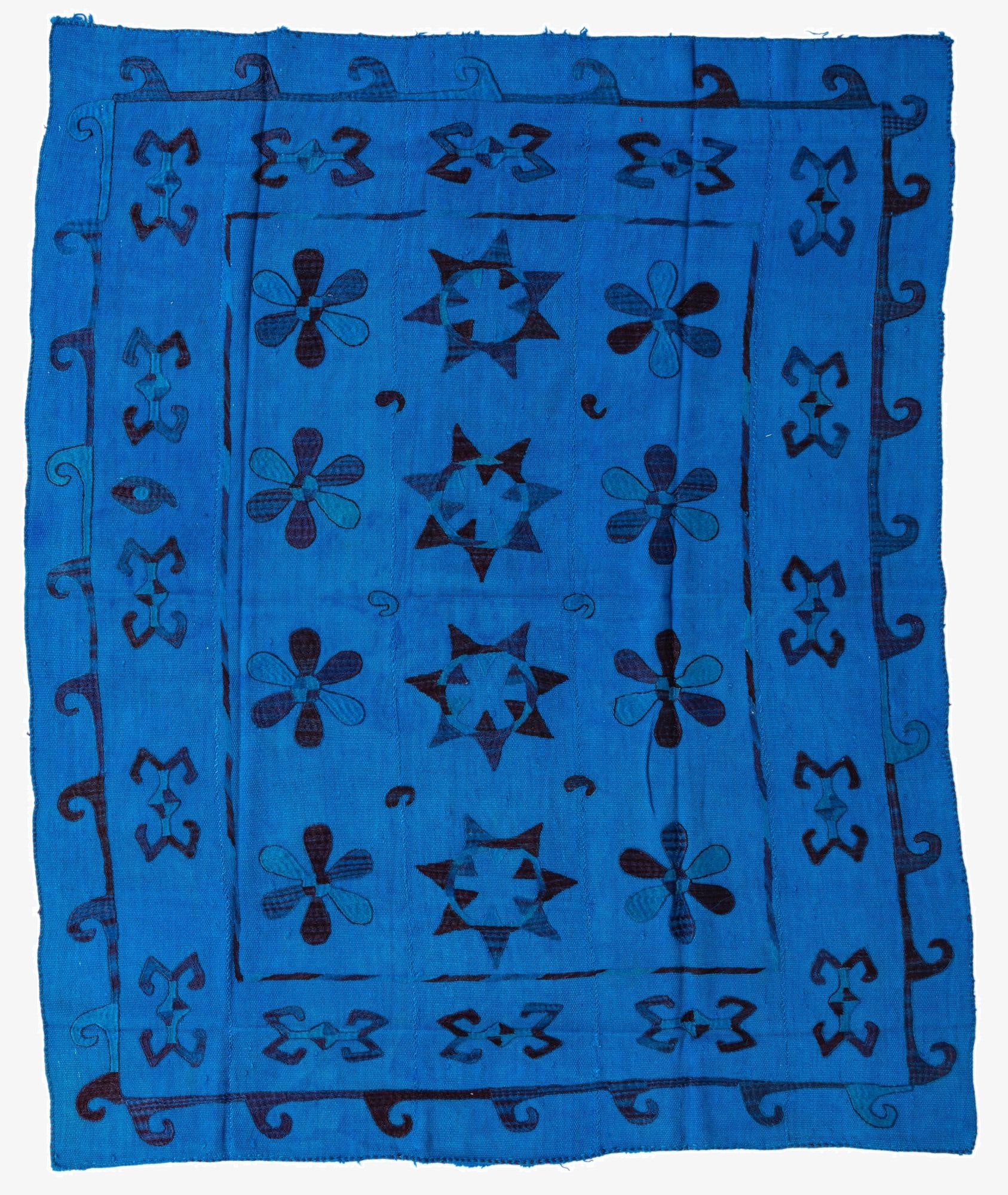 5' 10 x 7' 2  Hand Woven Kilim Suzani Wool Rug