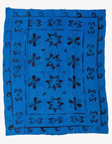 5' 10 x 7' 2 Hand Woven Kilim Suzani Wool Rug