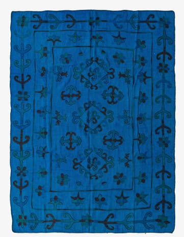 5' 9 x 7' 9 Hand Woven Kilim Suzani Wool Rug