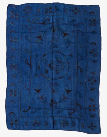 5' x 6' 10 Hand Woven Kilim Suzani Wool Rug