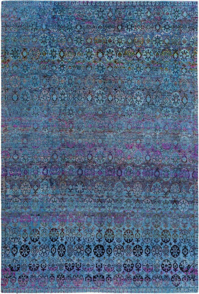 8' 7 x 12' 10 Hand Knotted Kundan Rug