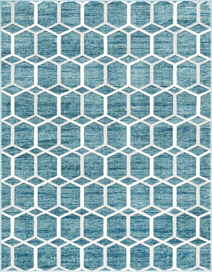 Detail image of 6' x 9' Lattice Trellis Rug
