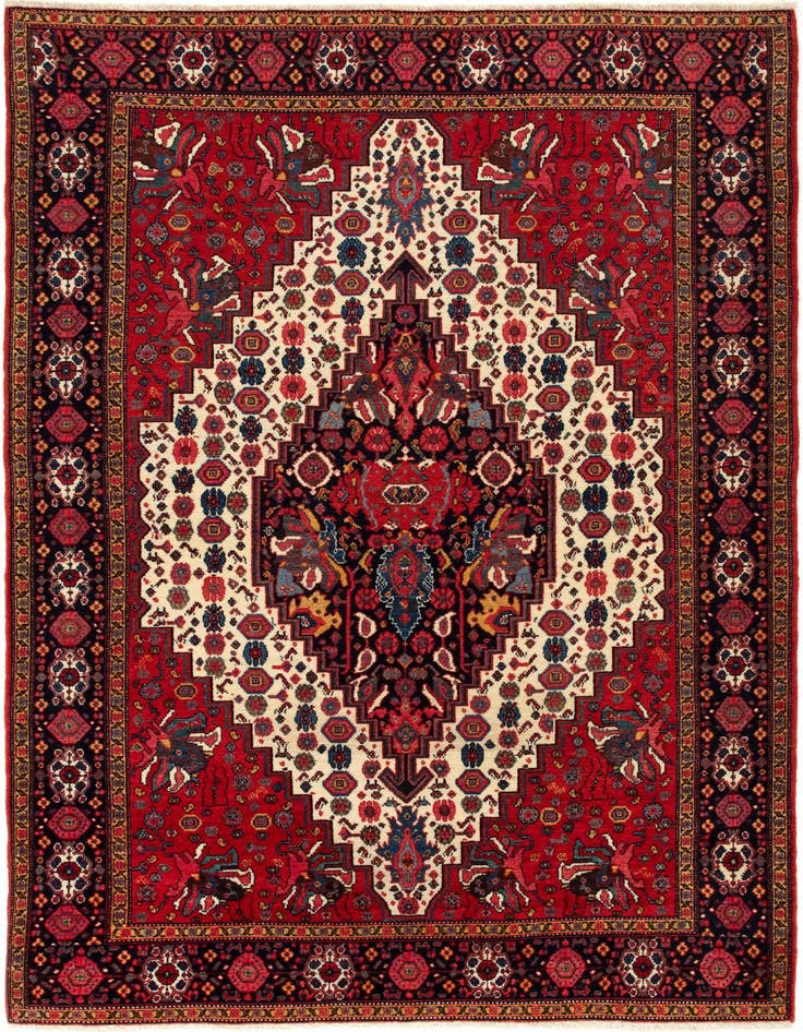 Detail image of 5' 1 x 6' 3 Hand Knotted Malayer Persian Rug