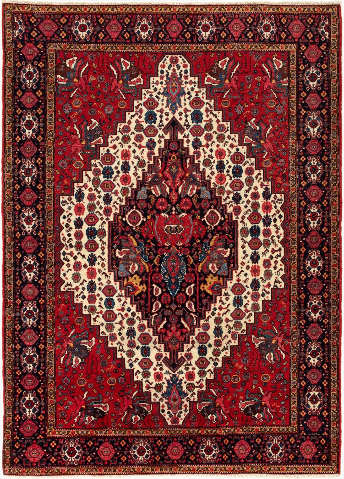 5' 1 x 6' 3  Hand Knotted Malayer Persian Rug