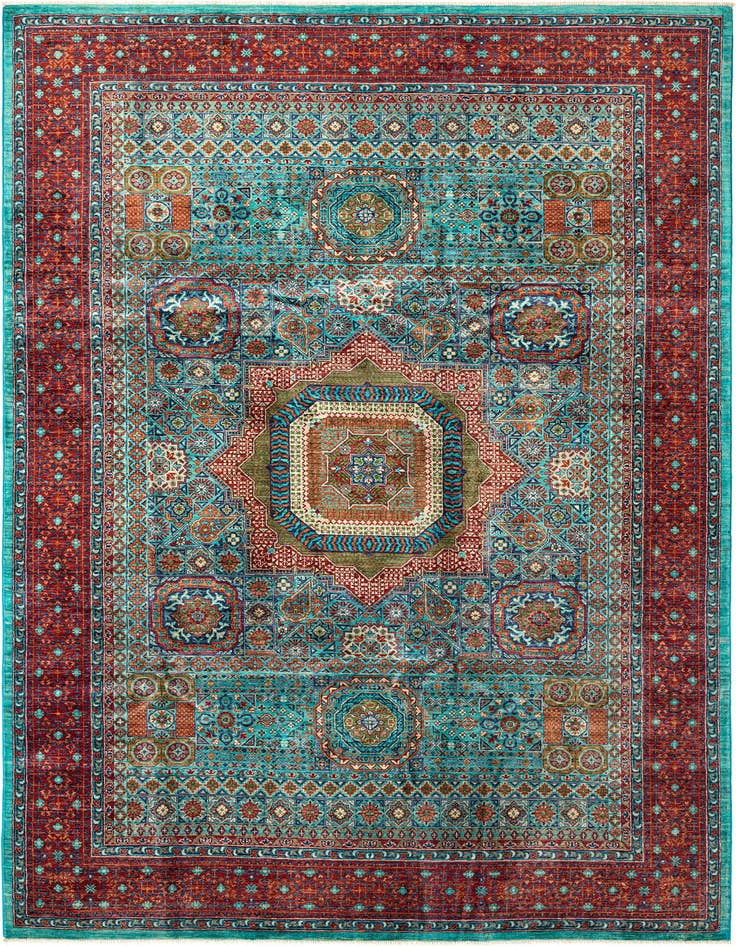 Detail image of 6' 8 x 9' 8 Mamluk Wool Rug