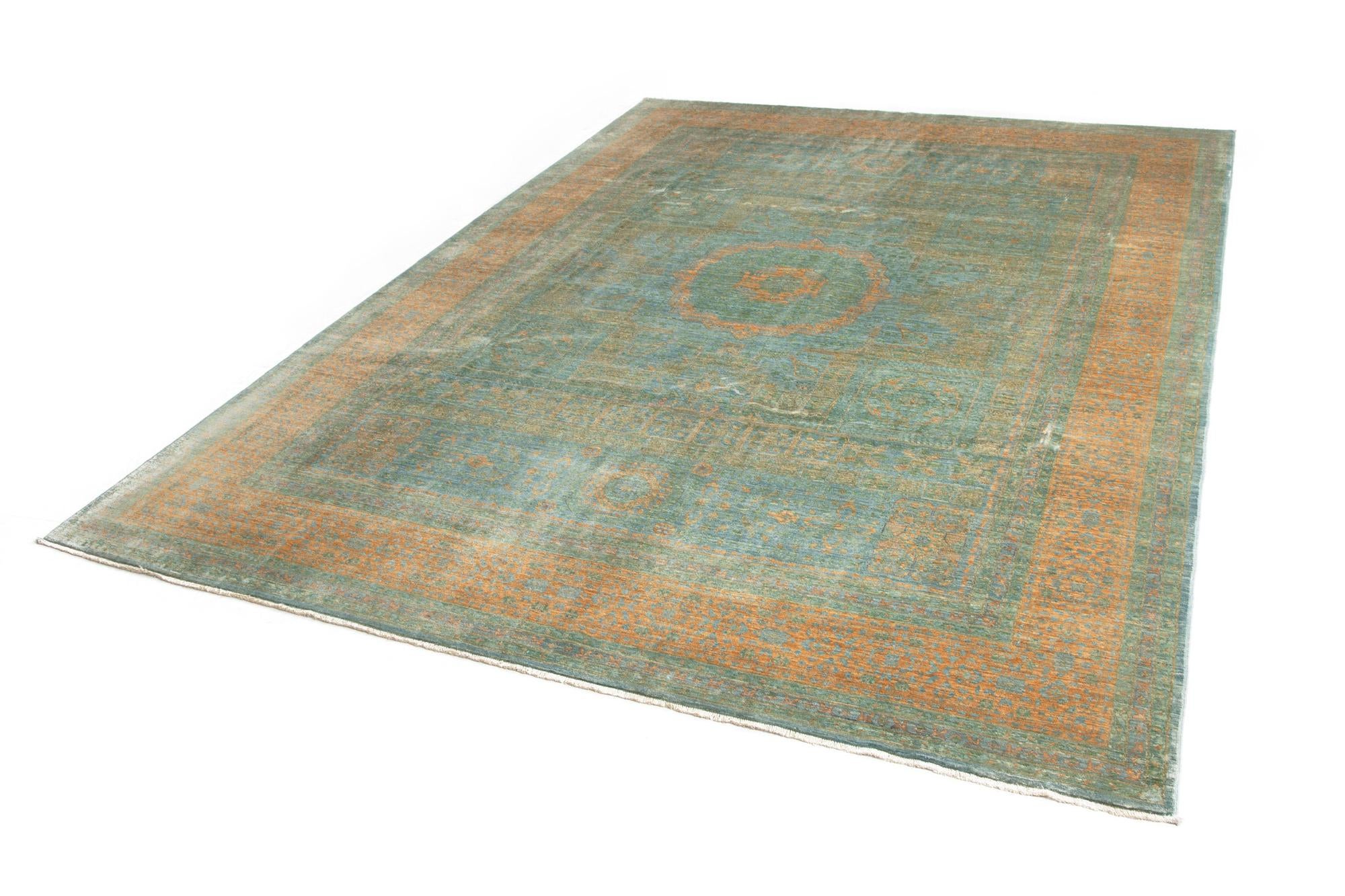 8' 2 x 11' 4 Hand Knotted Mamluk Rug