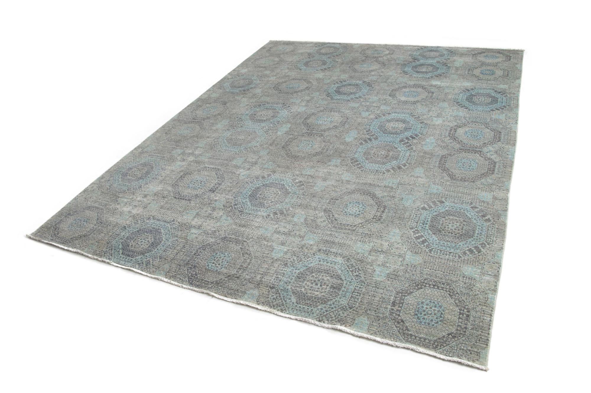 8' 11 x 11' 6 Hand Knotted Mamluk Rug