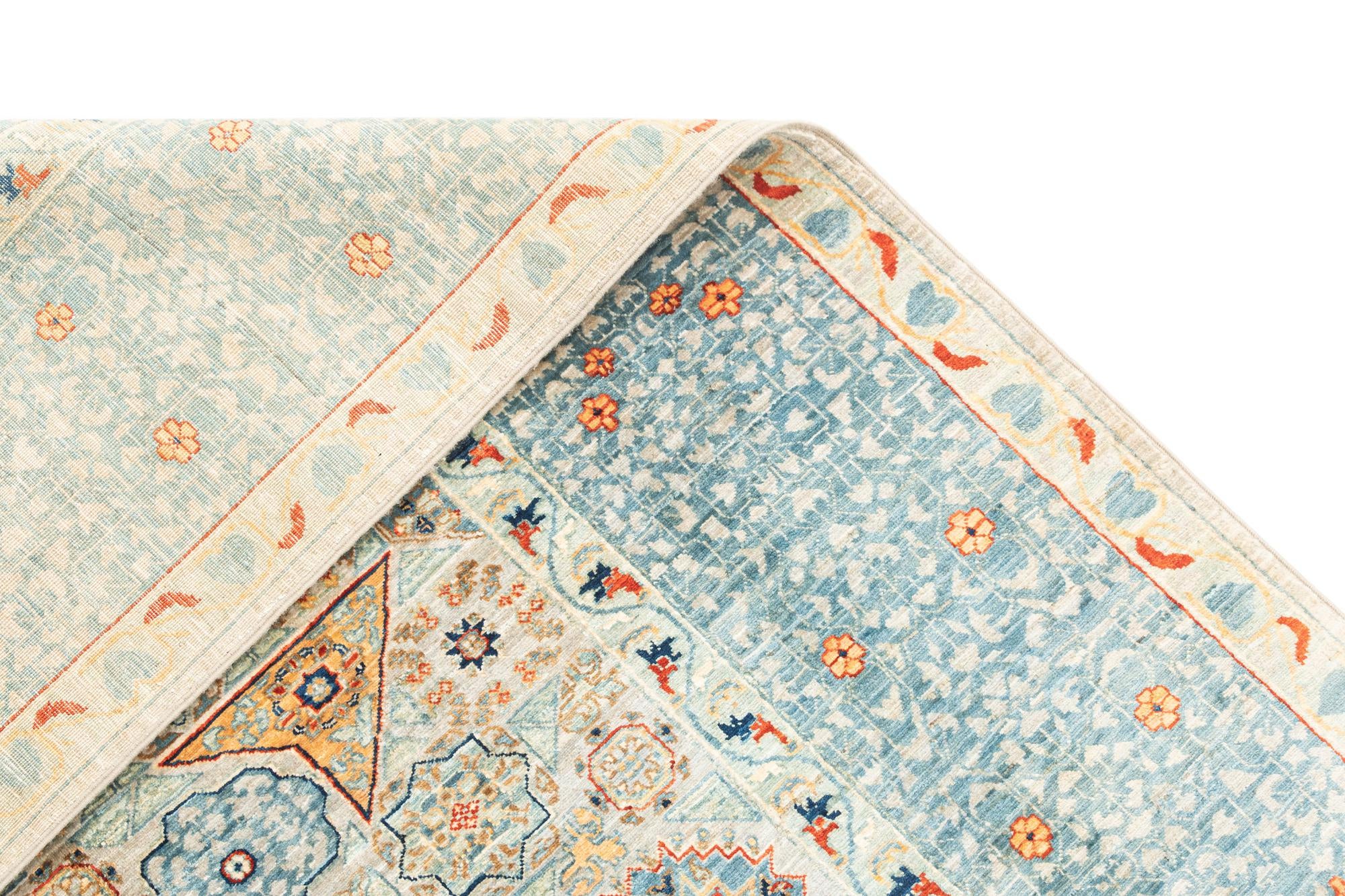9' x 11' 8 Hand Knotted Mamluk Rug