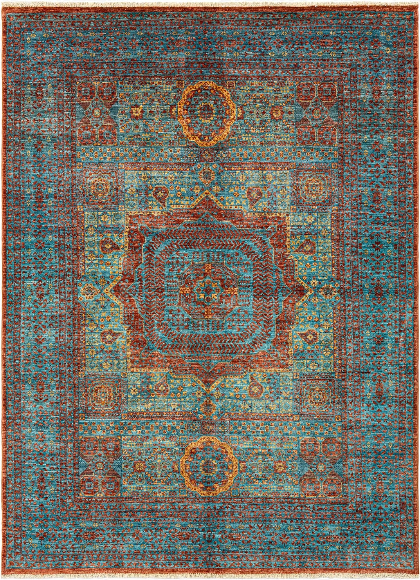 5' 10 x 8'  Hand Knotted Mamluk Rug