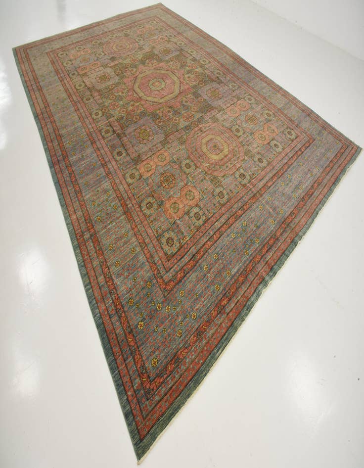 Detail image of 9' 10 x 13' 10  Hand Knotted Mamluk Ziegler Oriental Rug