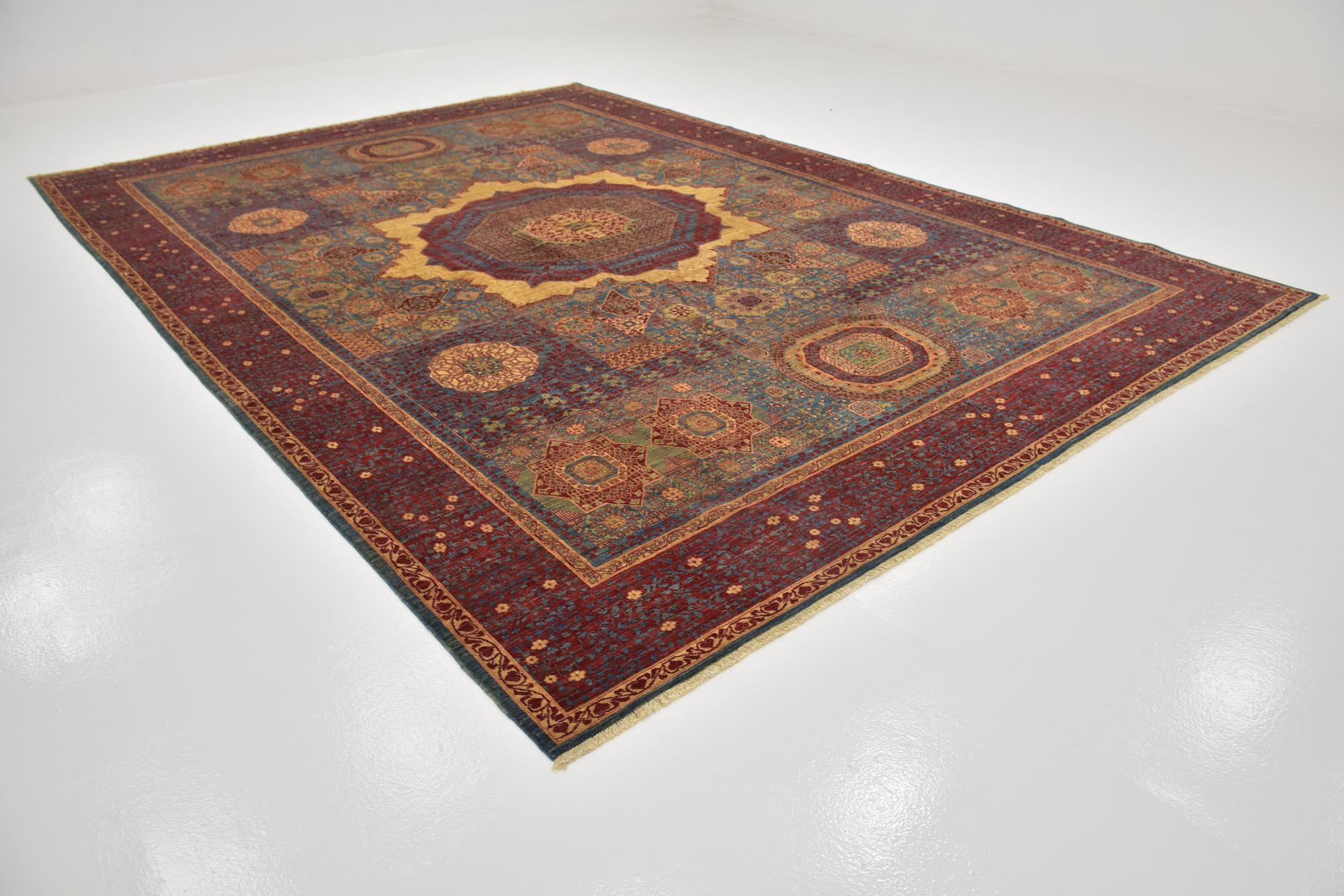 9' 10 x 14' Hand Knotted Mamluk Ziegler Rug