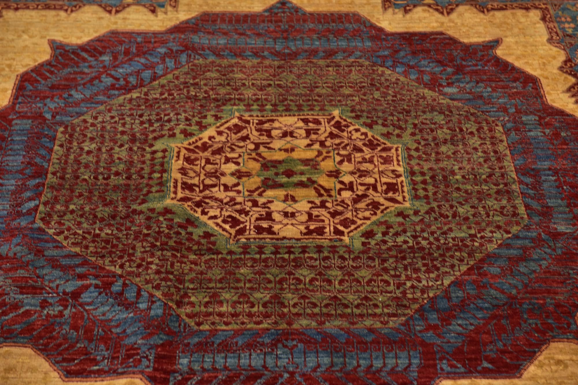 9' 10 x 14' Hand Knotted Mamluk Ziegler Rug