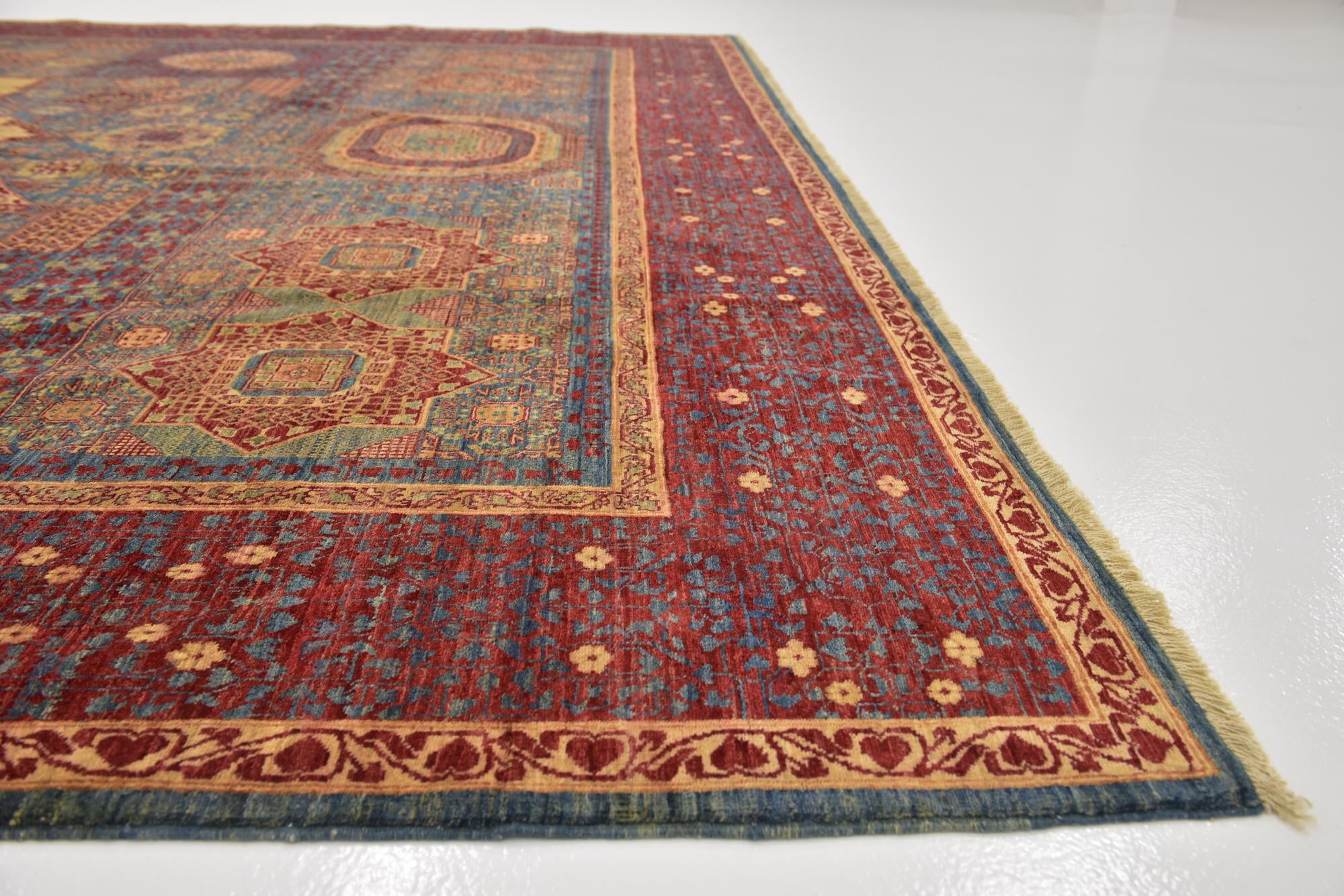 9' 10 x 14' Hand Knotted Mamluk Ziegler Rug