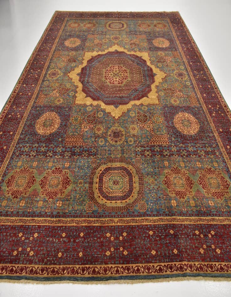 Detail image of 10' 2 x 13' 8  Hand Knotted Mamluk Ziegler Oriental Rug