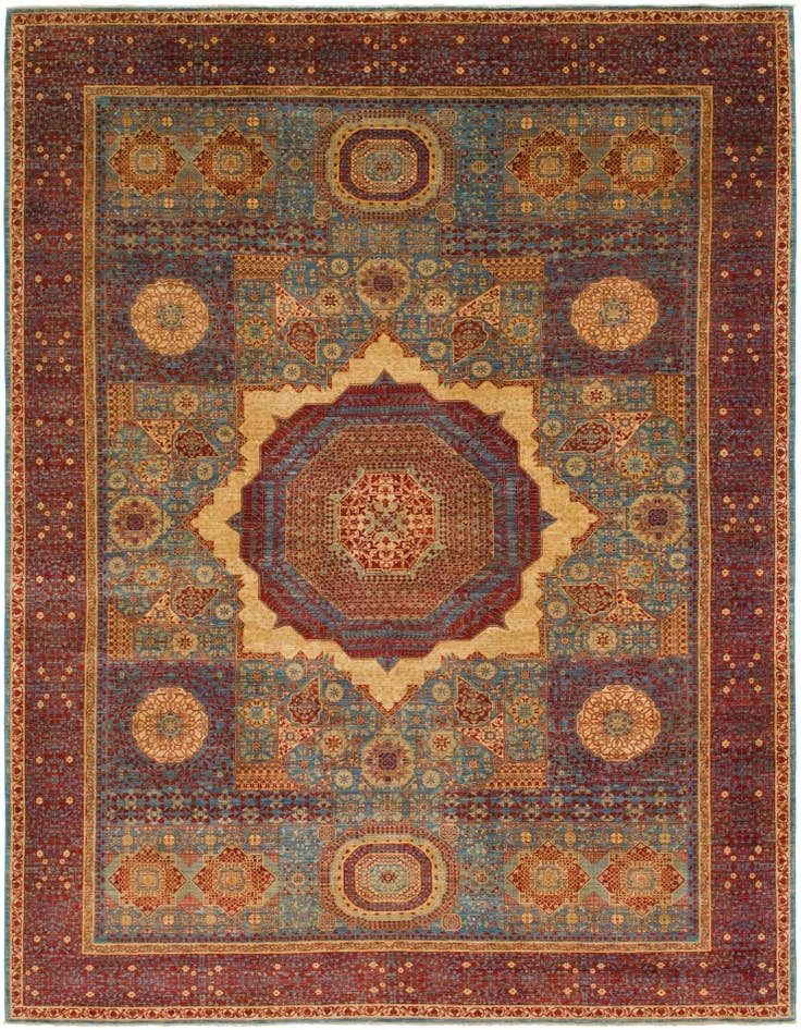 Detail image of 10' 2 x 13' 8 Hand Knotted Mamluk Ziegler Oriental Rug