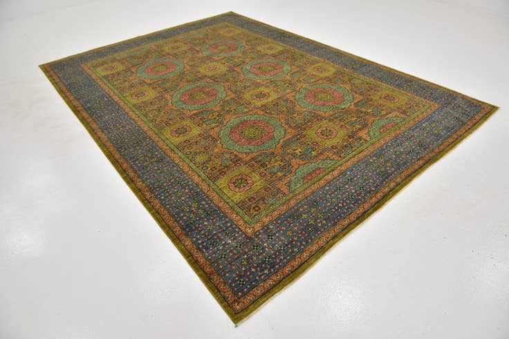 Detail image of 8' x 11' 3 Hand Knotted Mamluk Ziegler Oriental Rug