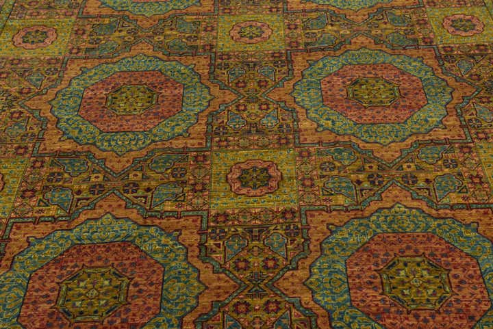 8' x 11' 3 Hand Knotted Mamluk Ziegler Oriental Rug