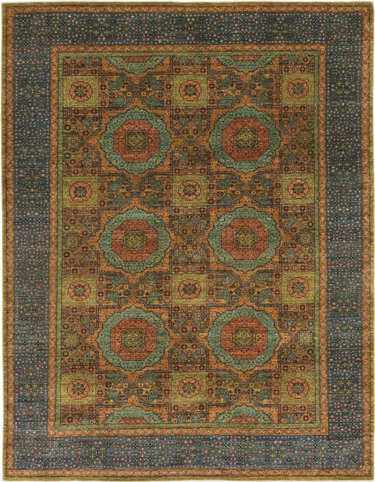 Detail image of 8' x 11' 3 Hand Knotted Mamluk Ziegler Oriental Rug