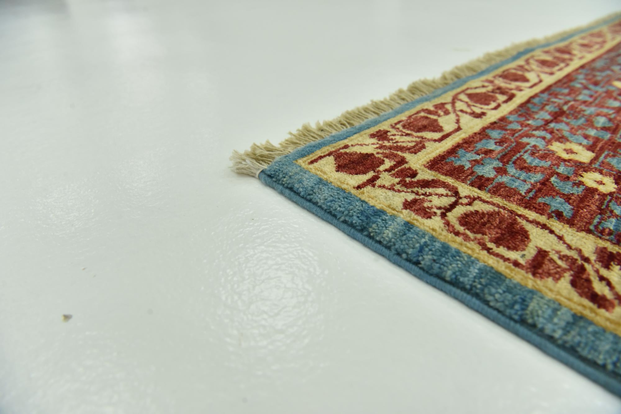 ホムシュヘム　エスニック　新品　Mサイズ Blue 8' 3 x 9' 7 Hand Knotted Mamluk Ziegler Oriental Rug | Rugs.com