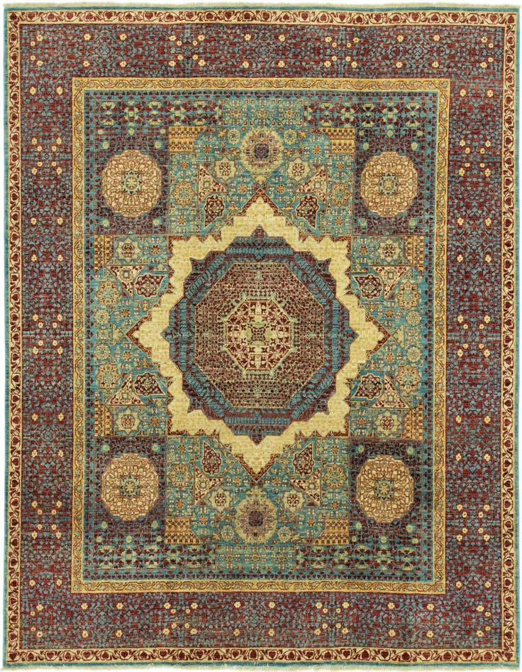 Detail image of 8' 3 x 9' 7 Hand Knotted Mamluk Ziegler Oriental Rug