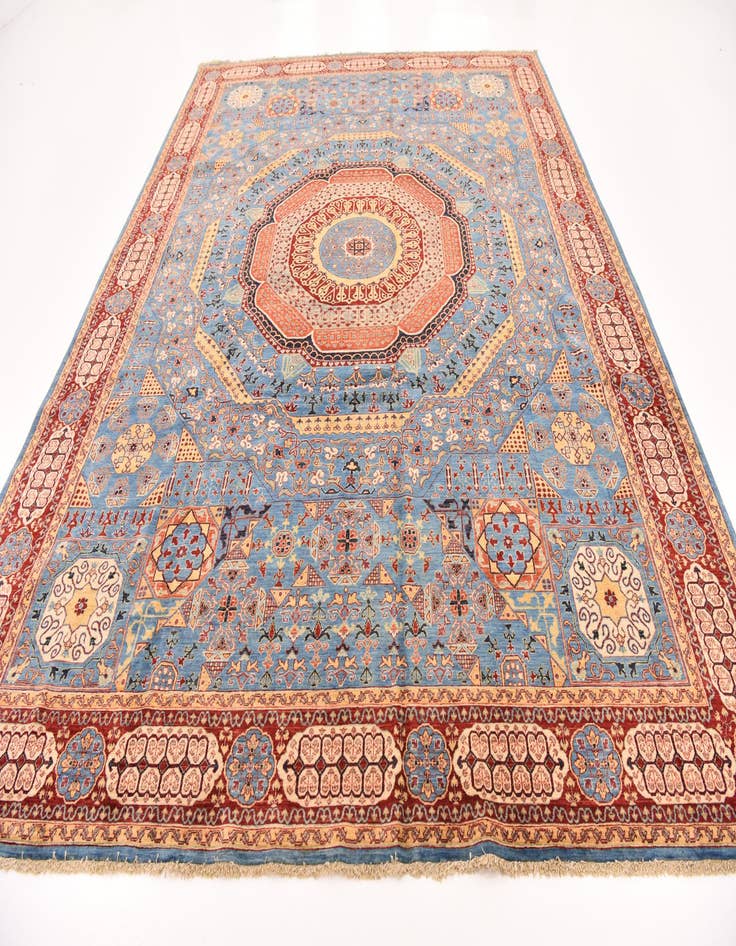 Detail image of 9' x 11' 8  Hand Knotted Mamluk Ziegler Rug