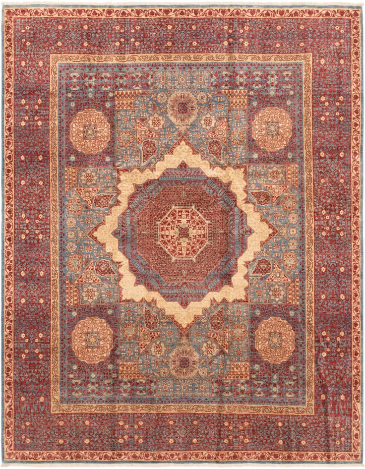 Detail image of 8' 3 x 9' 8 Hand Knotted Mamluk Ziegler Rug